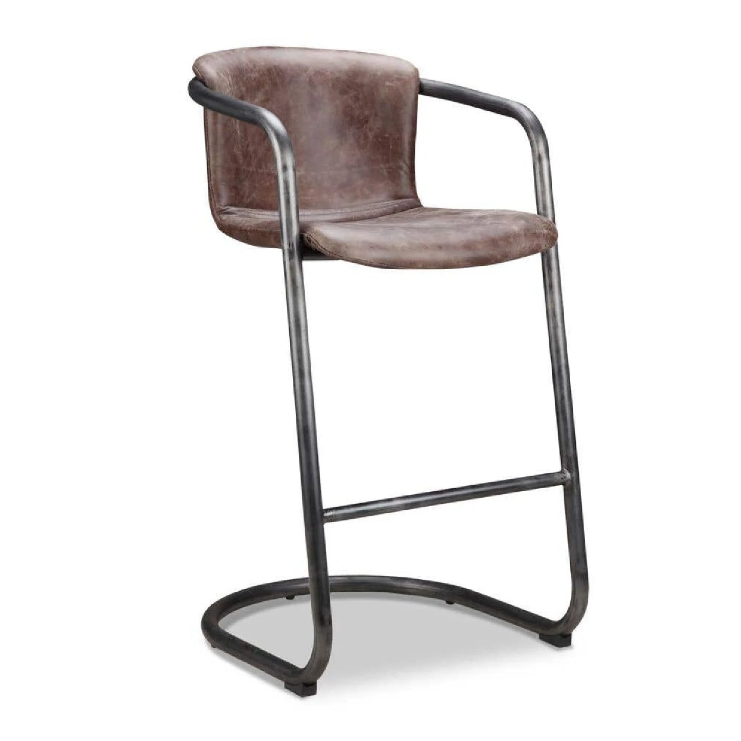 Luxury Upholstered Modern Leather Bar Stool European Style for Villa