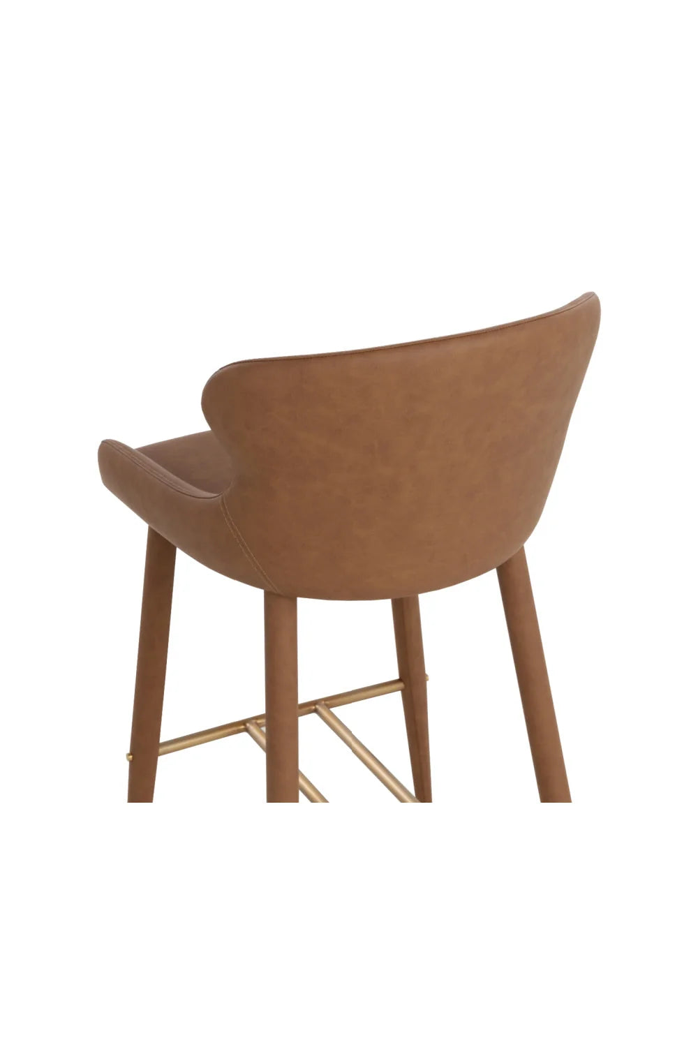 Luxury Upholstered Modern Leather Bar Stool European Style for Villa