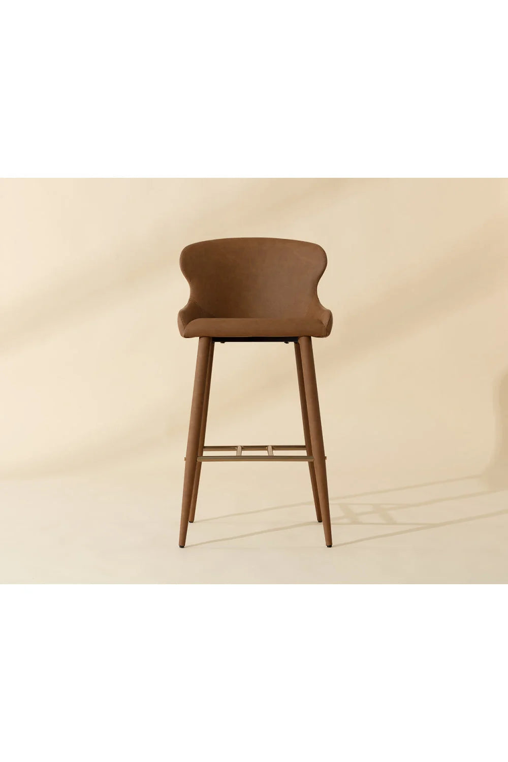 Luxury Upholstered Modern Leather Bar Stool European Style for Villa