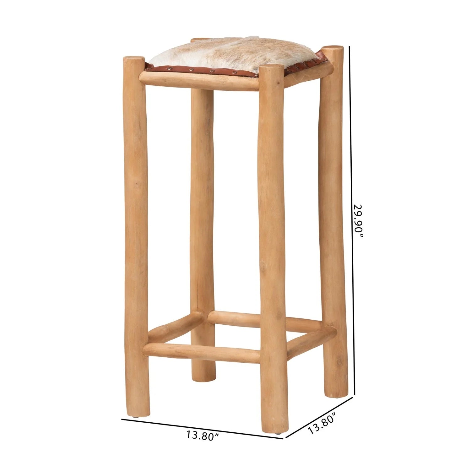 Luxury Upholstered Modern Leather Bar Stool European Style for Villa