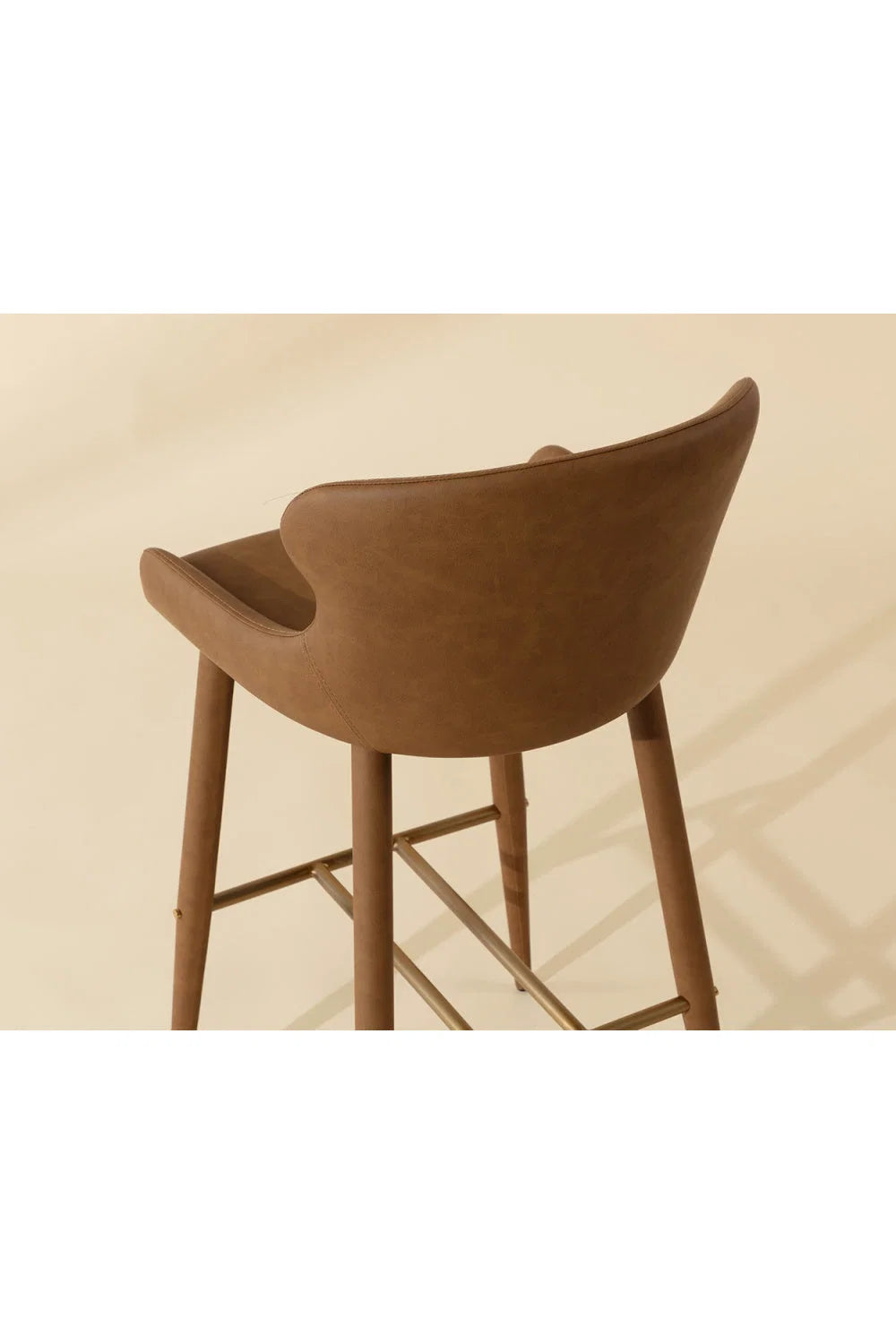Luxury Upholstered Modern Leather Bar Stool European Style for Villa