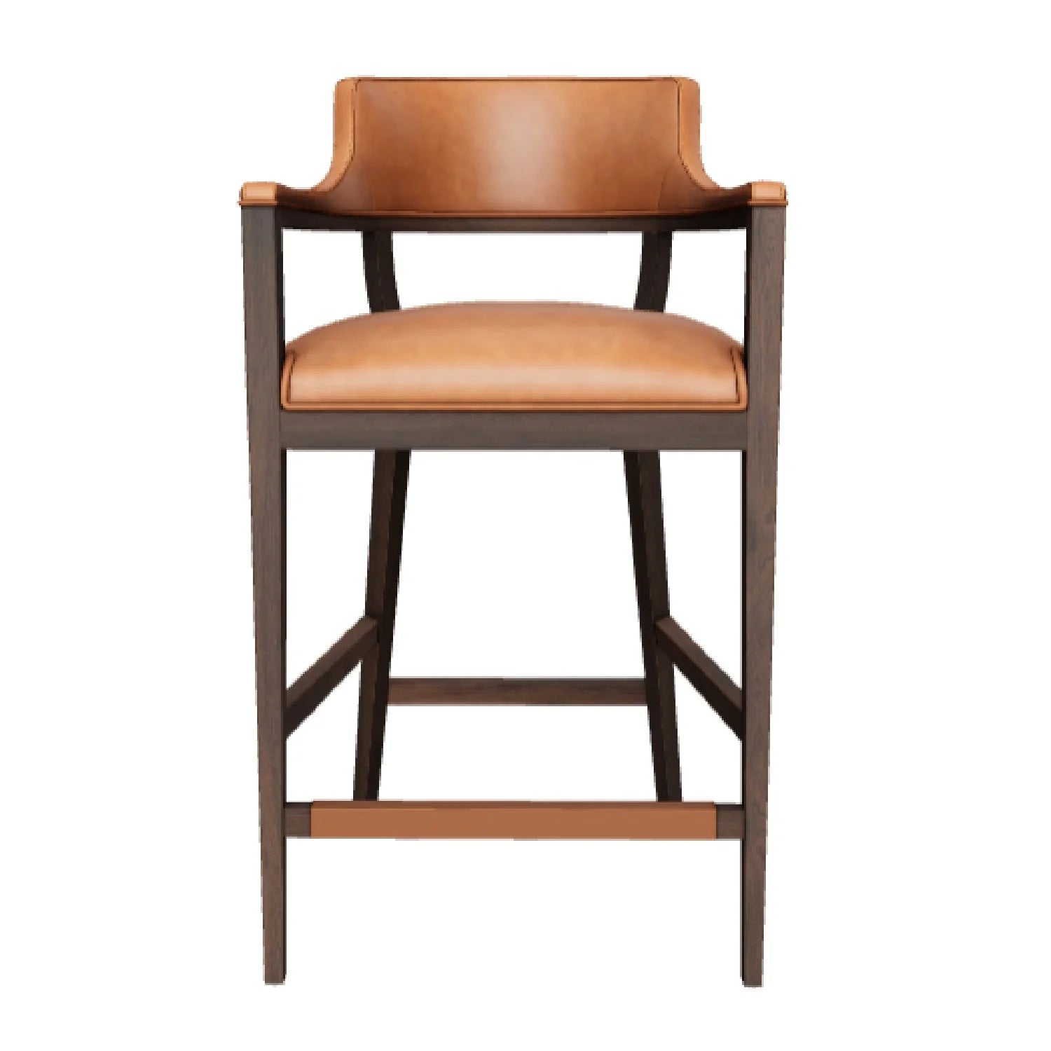 Luxury Upholstered Modern Leather Barstool European Style for Villa