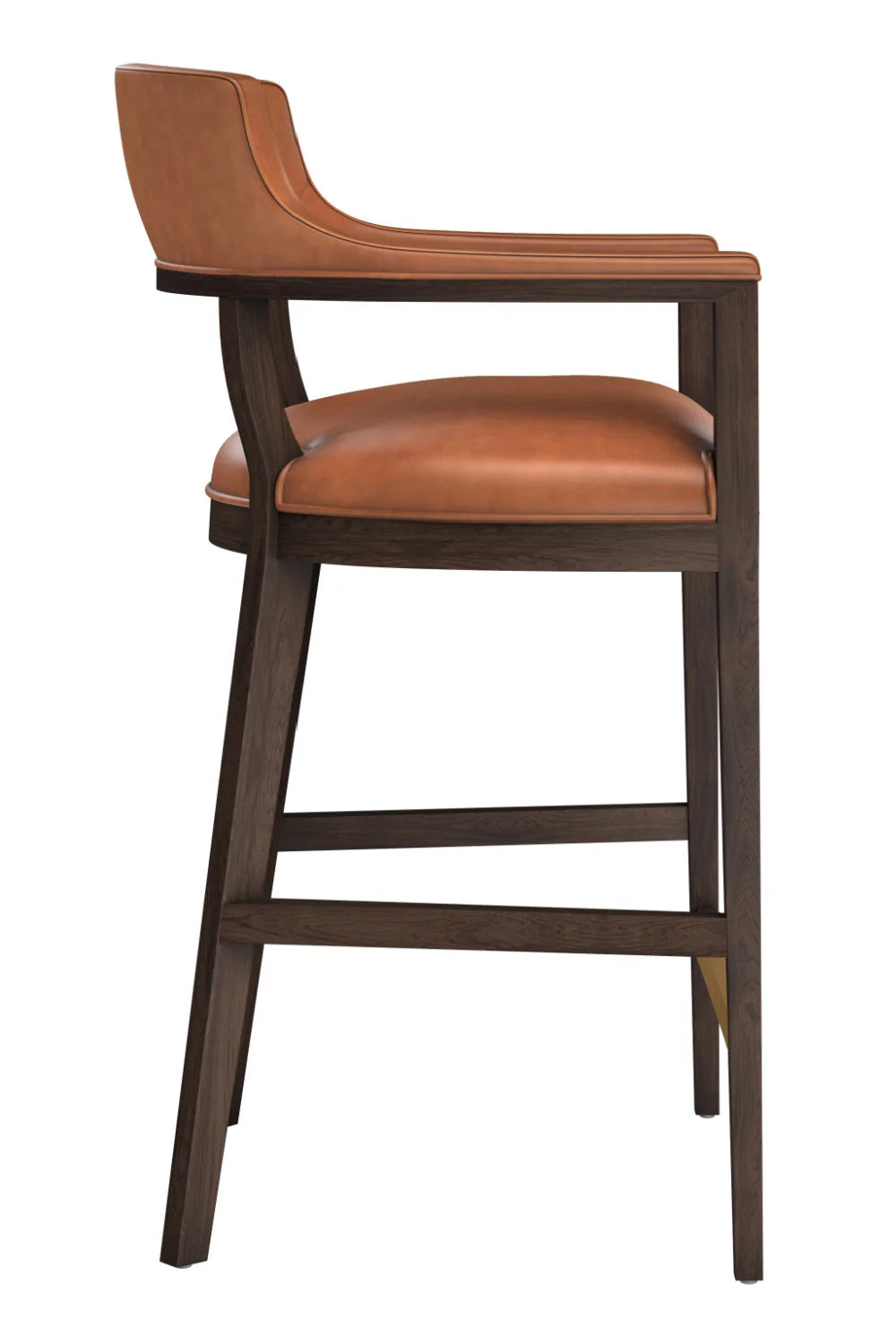 Luxury Upholstered Modern Leather Barstool European Style for Villa