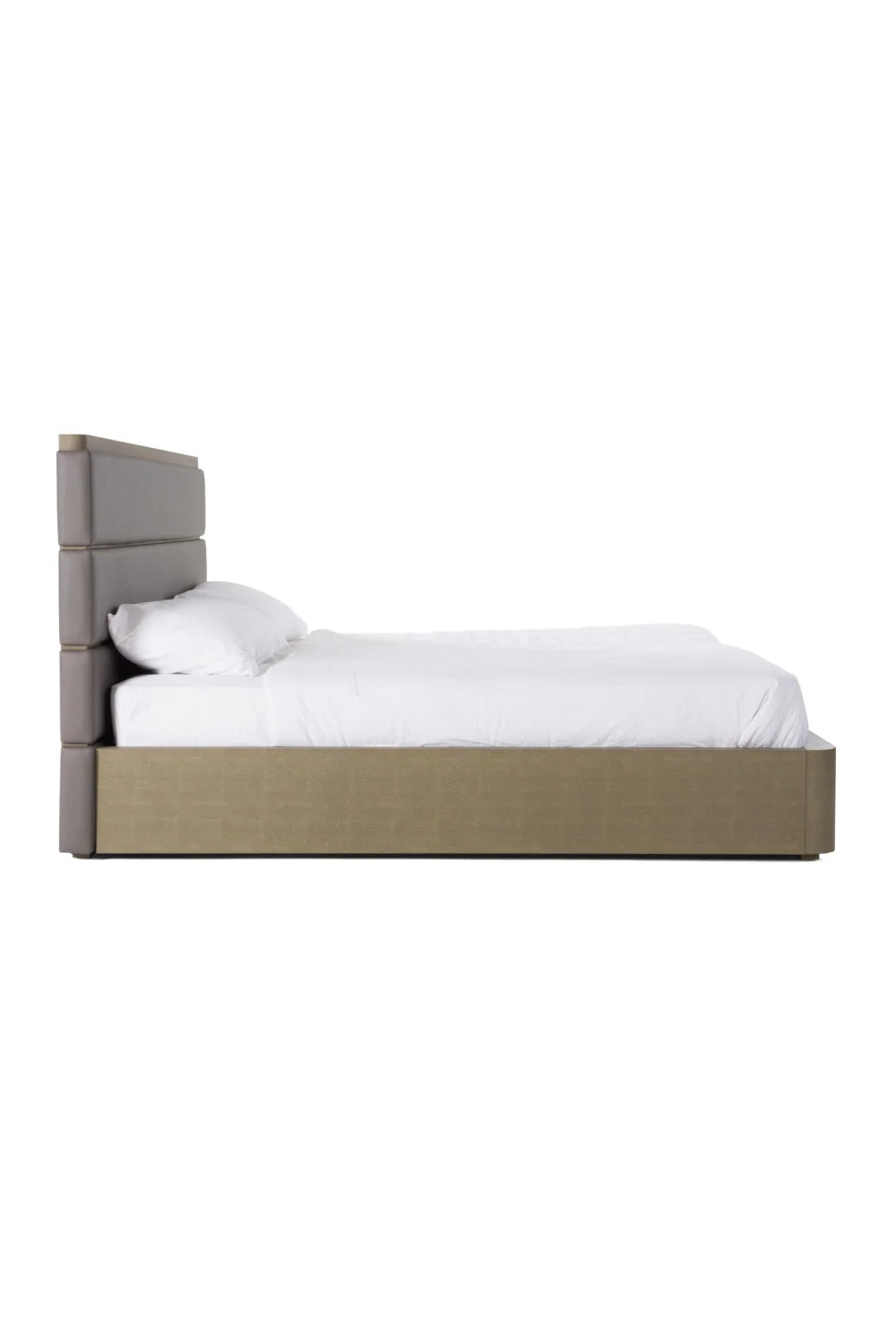 Luxury Upholstered Modern Leather Bed European Style for Villa