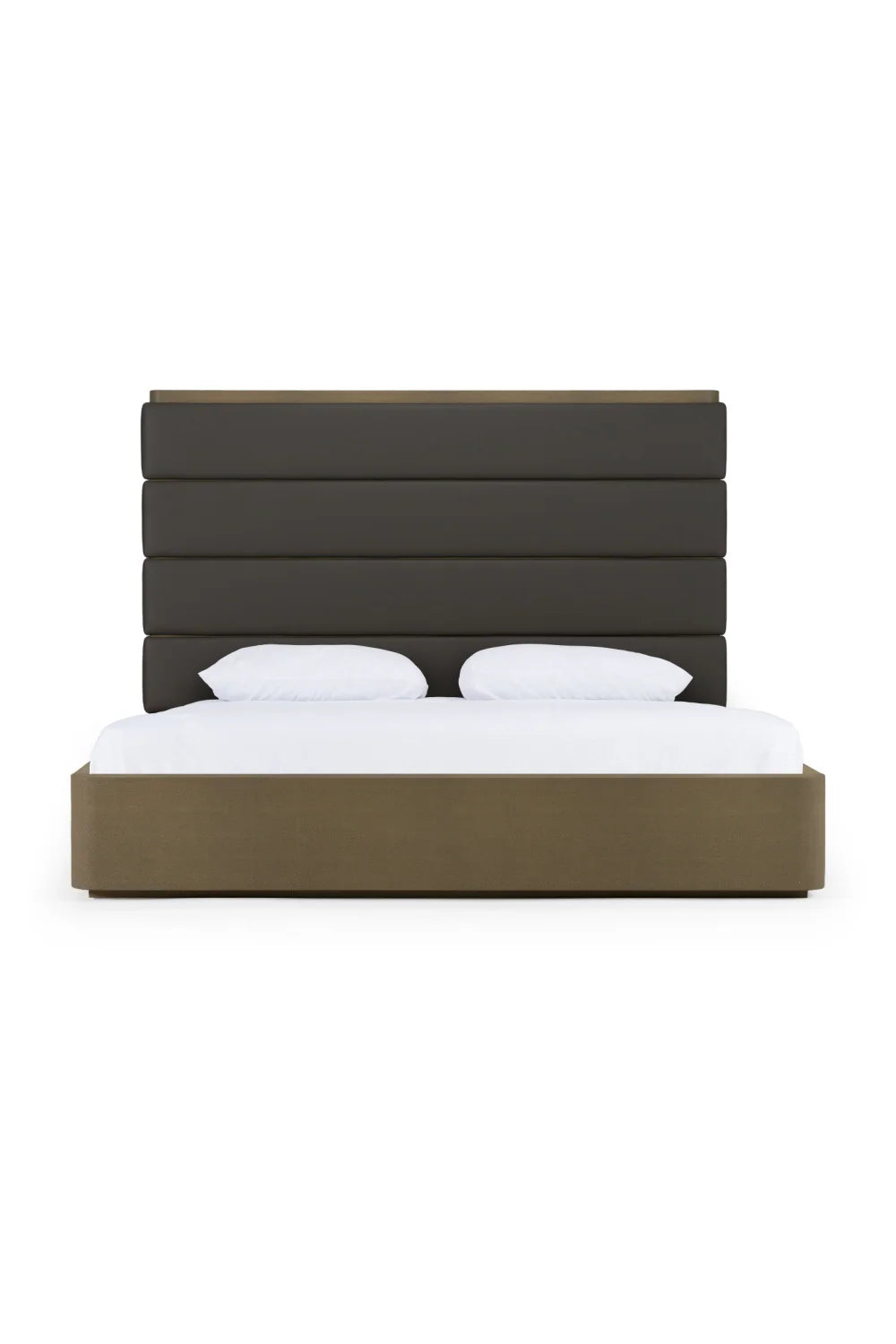 Luxury Upholstered Modern Leather Bed European Style for Villa
