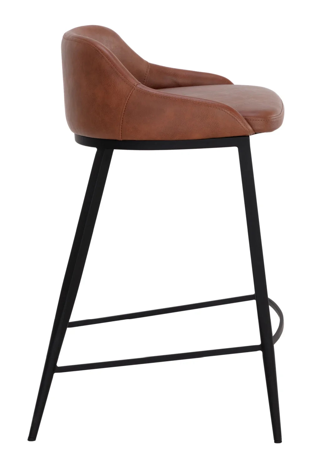 Luxury Upholstered Modern Leather Counter Stool European Style for Villa