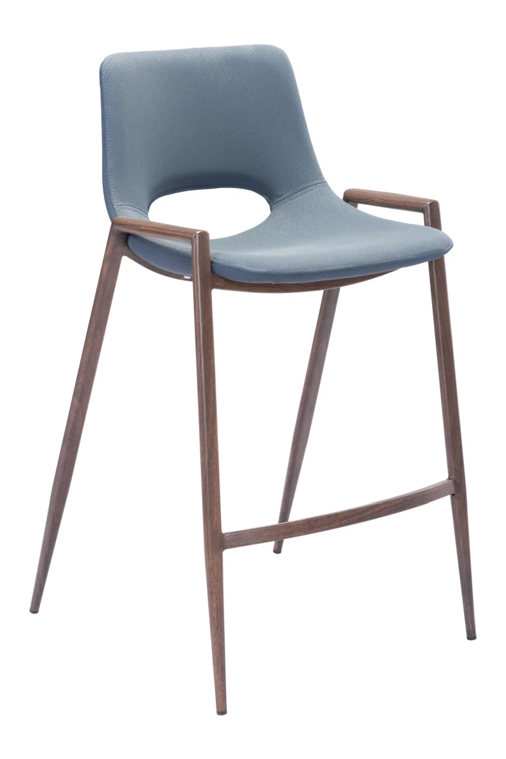 Luxury Upholstered Modern Leather Counter Stool European Style for Villa
