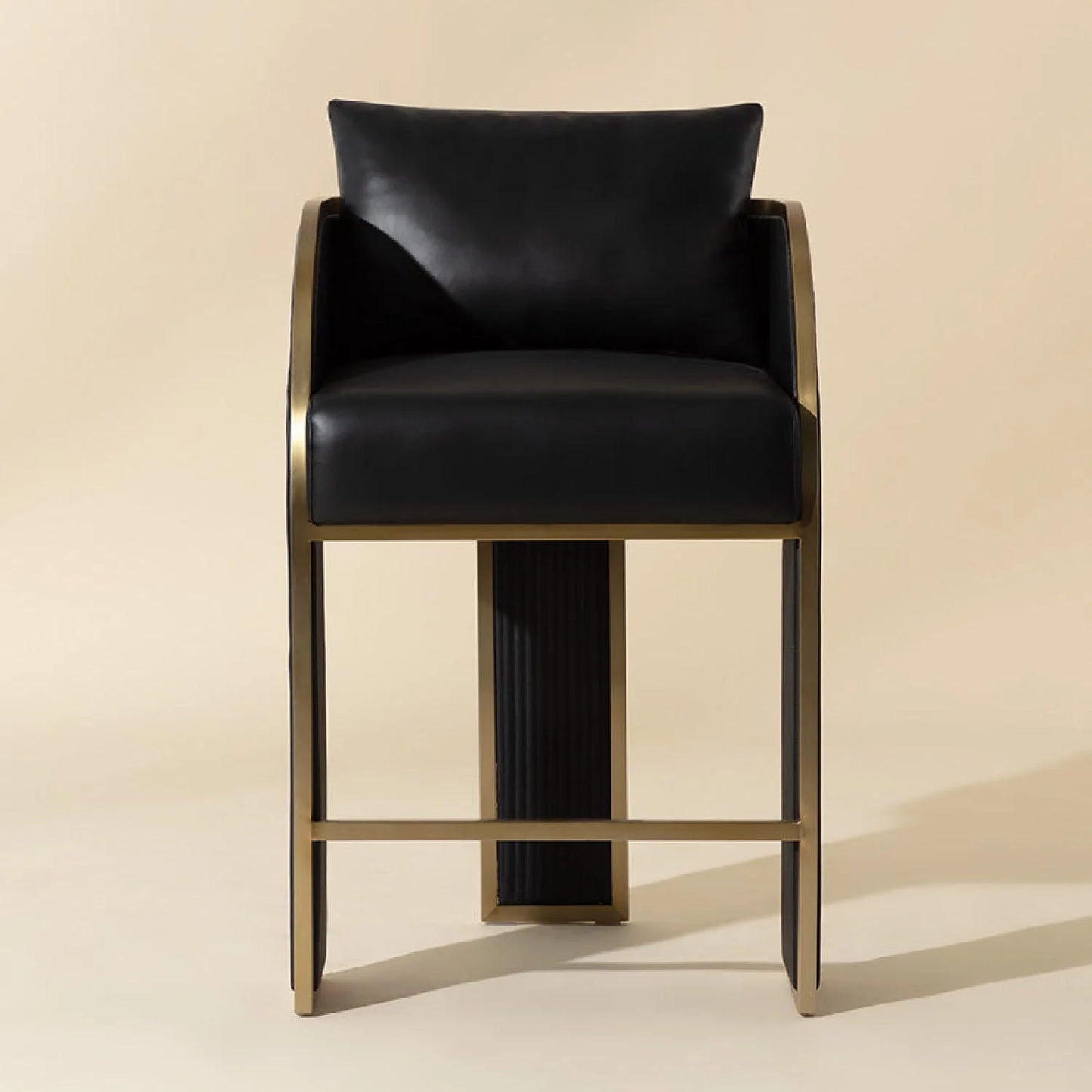 Luxury Upholstered Modern Leather Counter Stool European Style for Villa