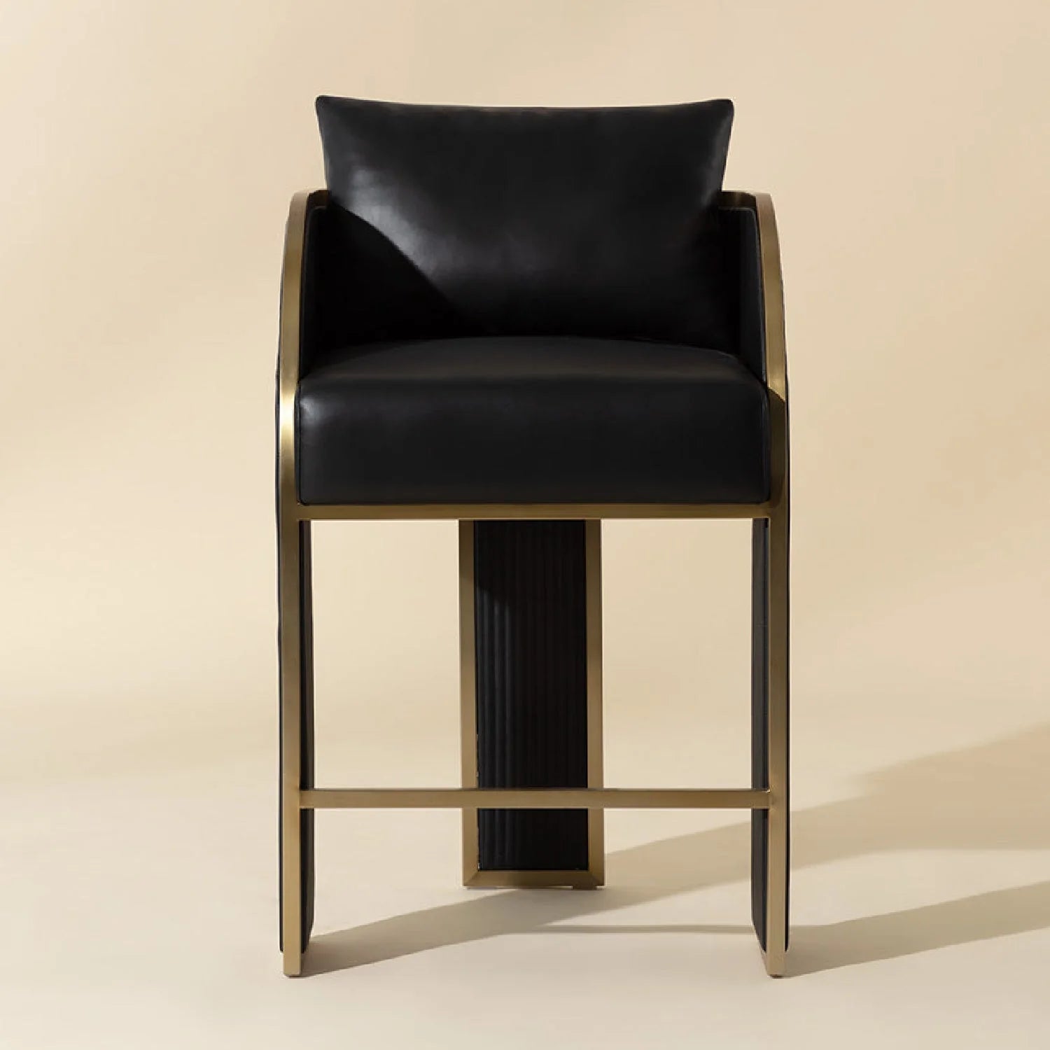 Luxury Upholstered Modern Leather Counter Stool European Style for Villa