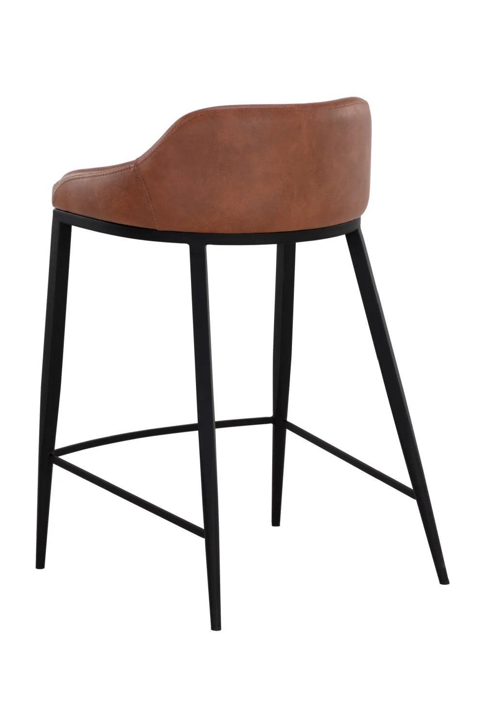 Luxury Upholstered Modern Leather Counter Stool European Style for Villa