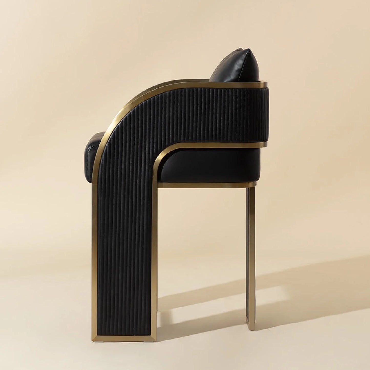 Luxury Upholstered Modern Leather Counter Stool European Style for Villa