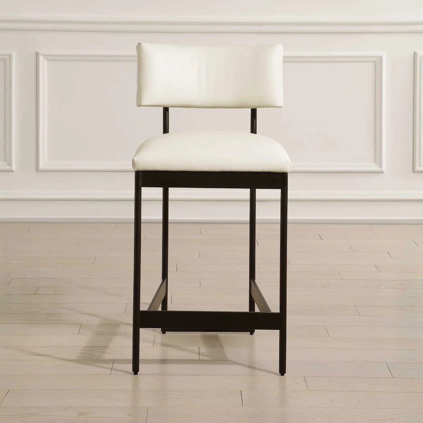 Luxury Upholstered Modern Leather Counter Stool European Style for Villa