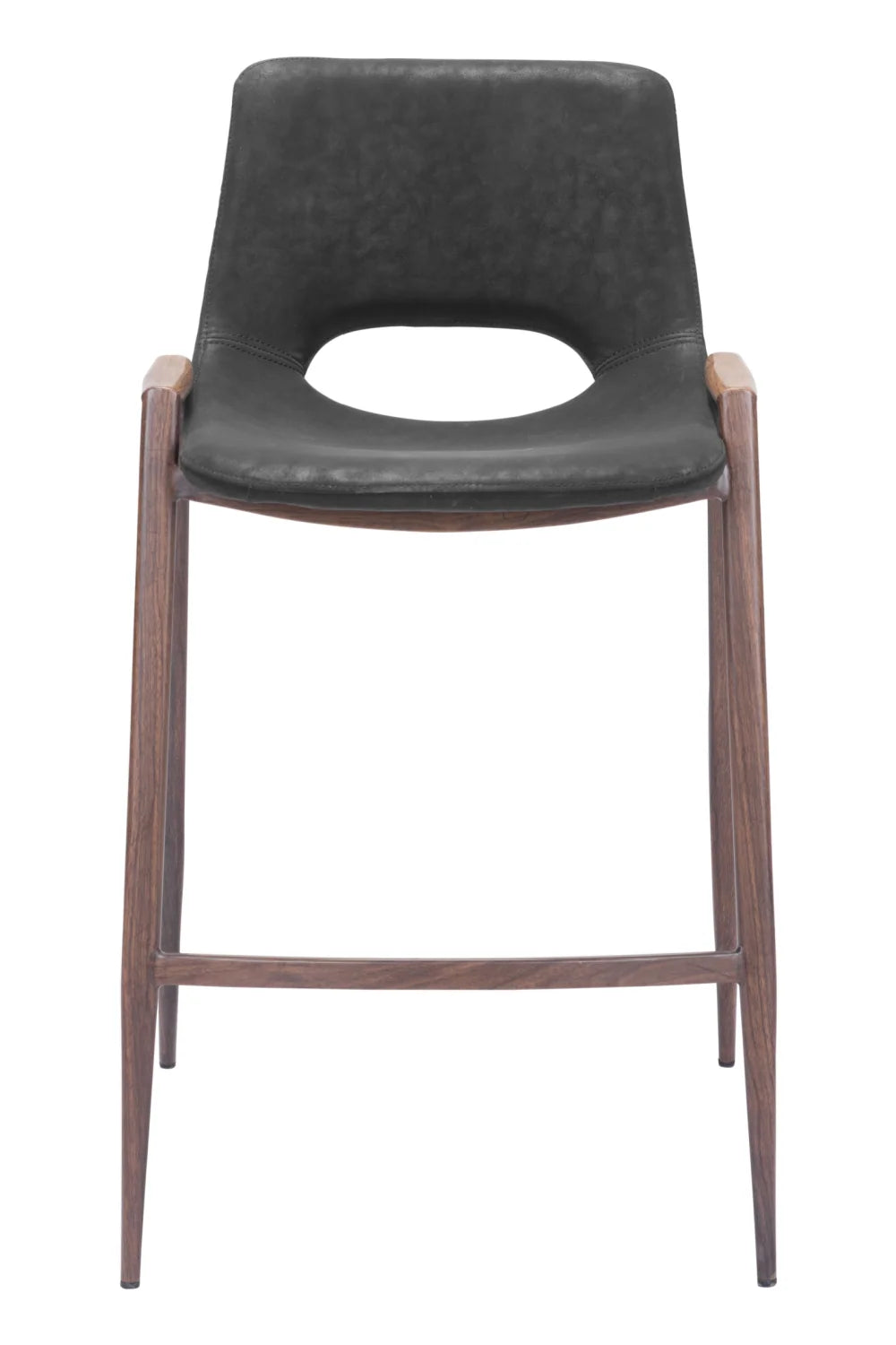 Luxury Upholstered Modern Leather Counter Stool European Style for Villa