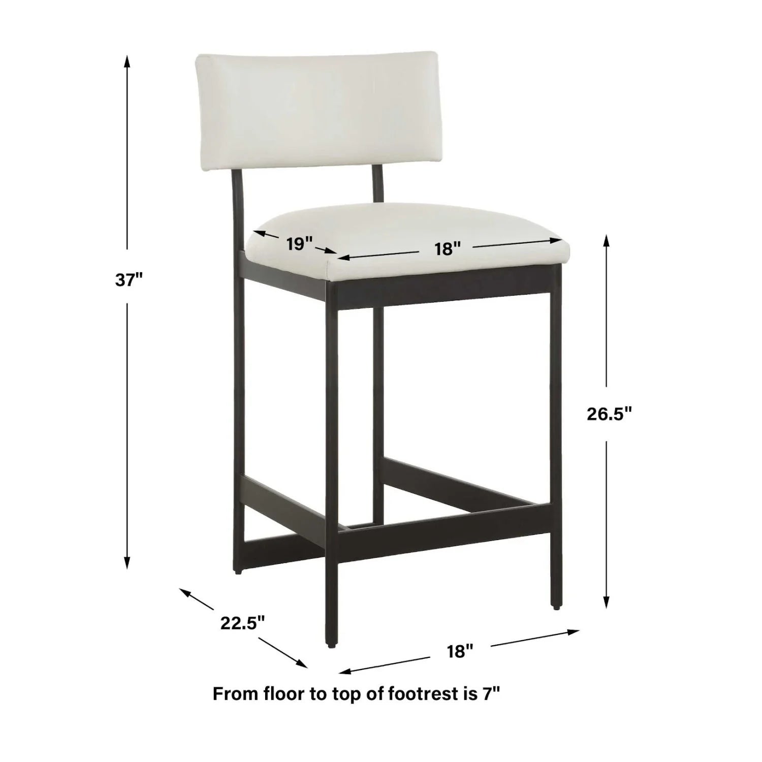 Luxury Upholstered Modern Leather Counter Stool European Style for Villa