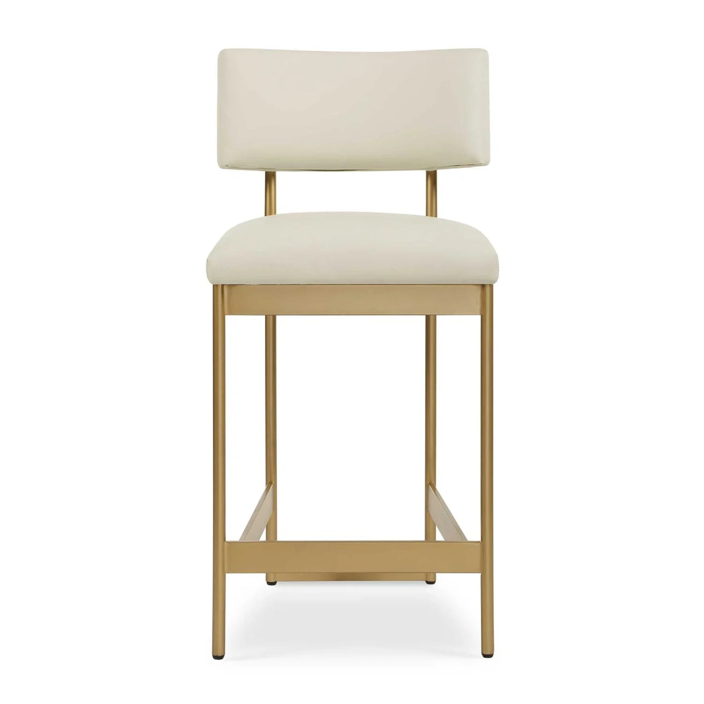 Luxury Upholstered Modern Leather Counter Stool European Style for Villa