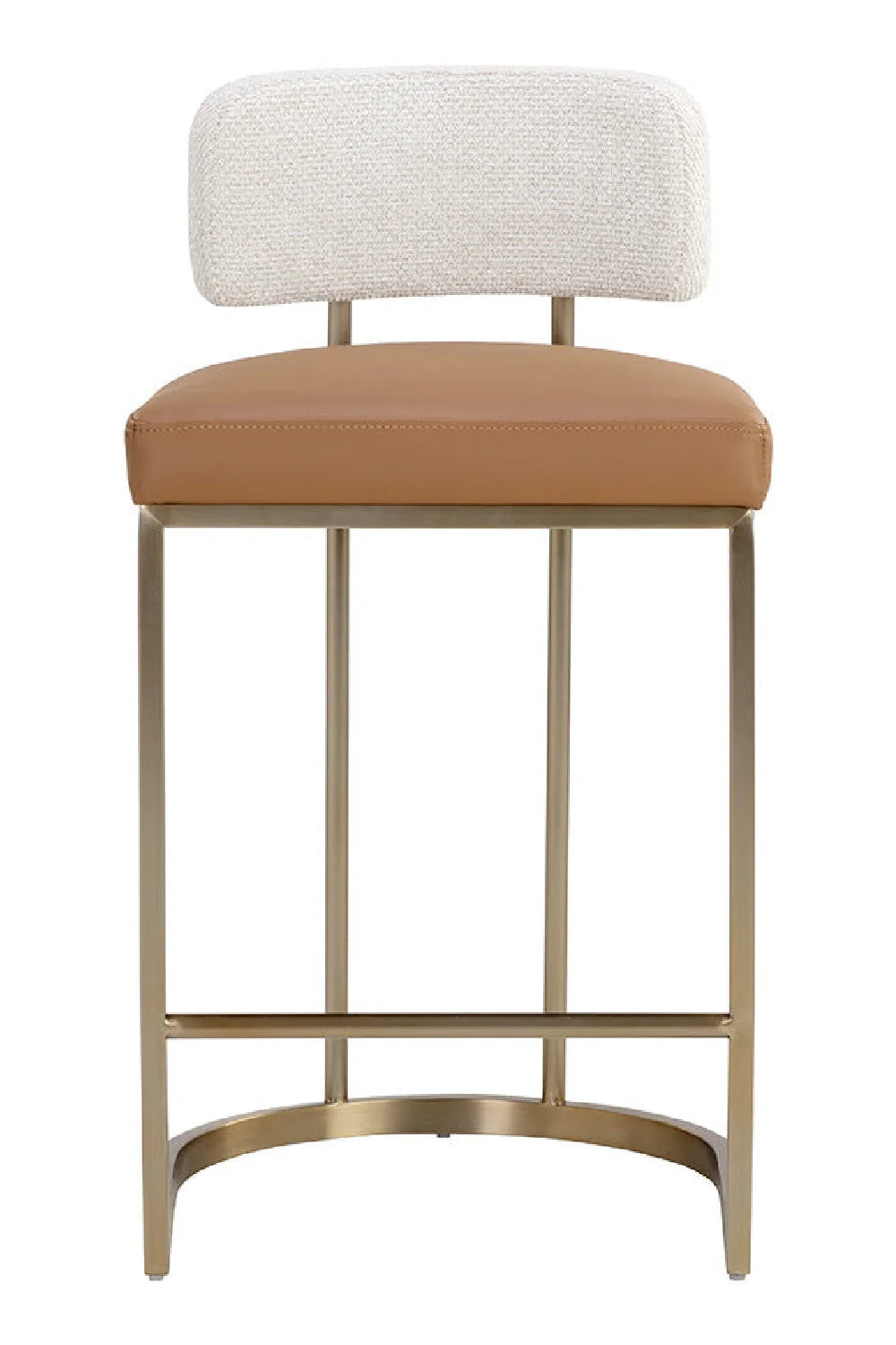 Luxury Upholstered Modern Leather Counter Stool European Style for Villa