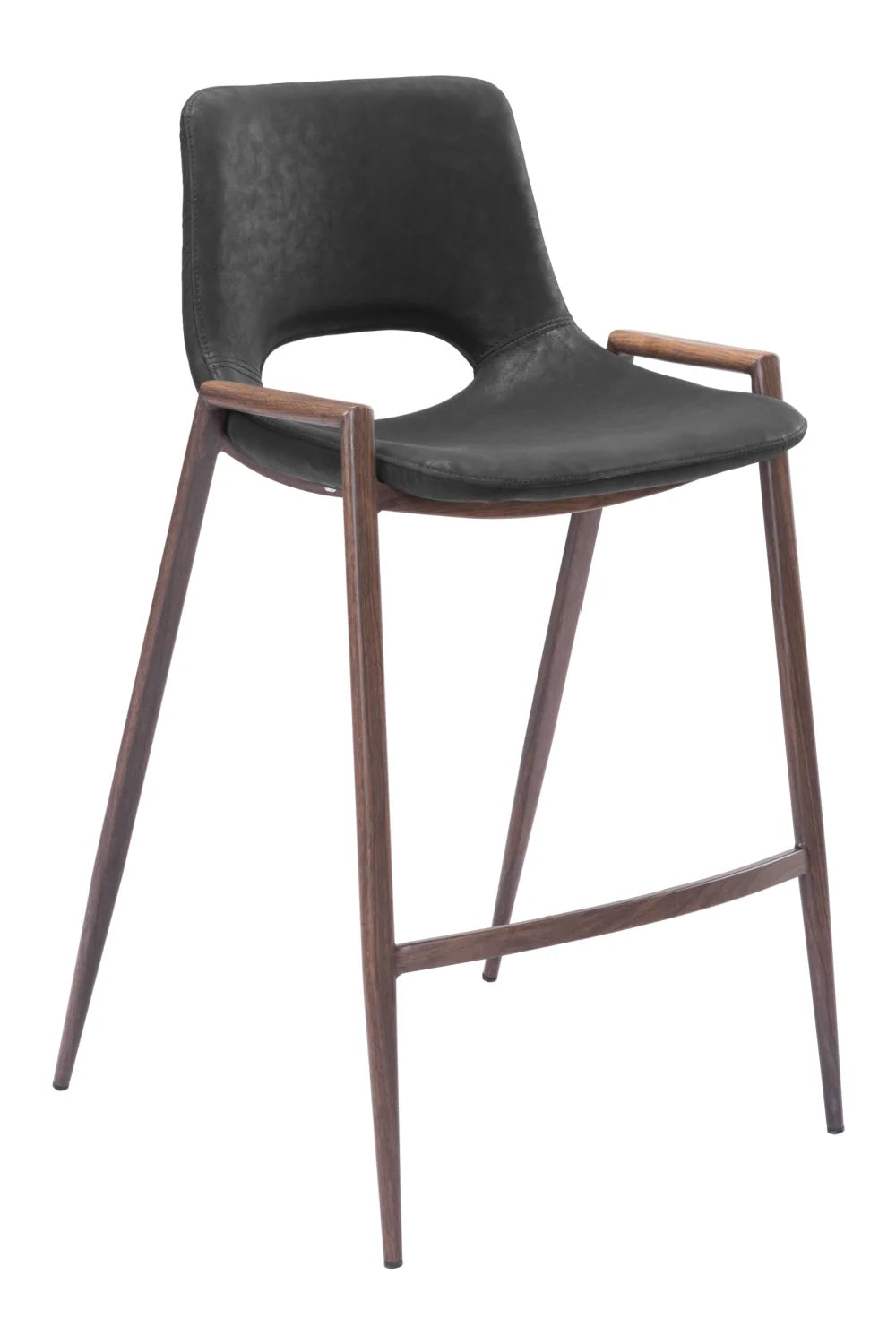 Luxury Upholstered Modern Leather Counter Stool European Style for Villa