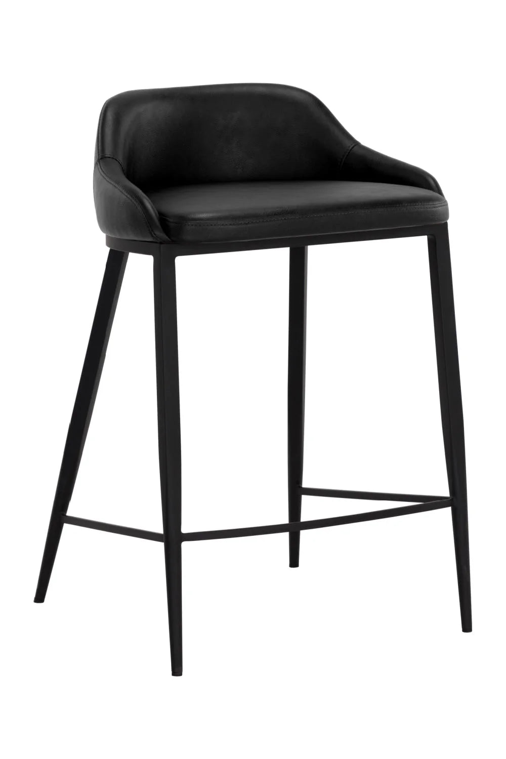 Luxury Upholstered Modern Leather Counter Stool European Style for Villa