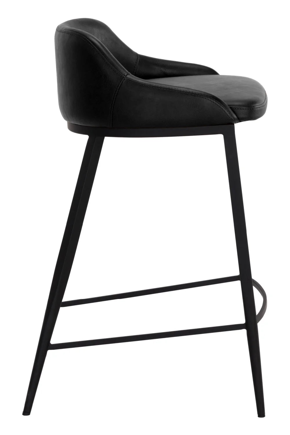 Luxury Upholstered Modern Leather Counter Stool European Style for Villa