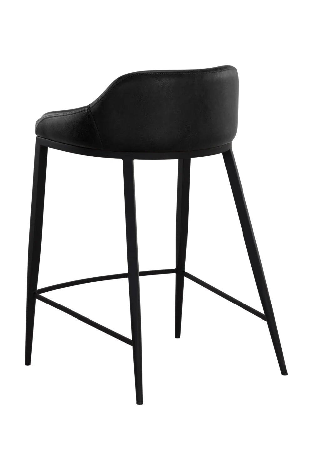 Luxury Upholstered Modern Leather Counter Stool European Style for Villa