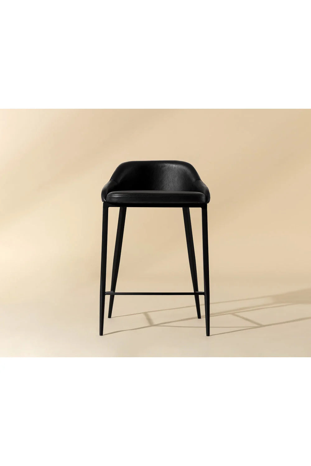 Luxury Upholstered Modern Leather Counter Stool European Style for Villa