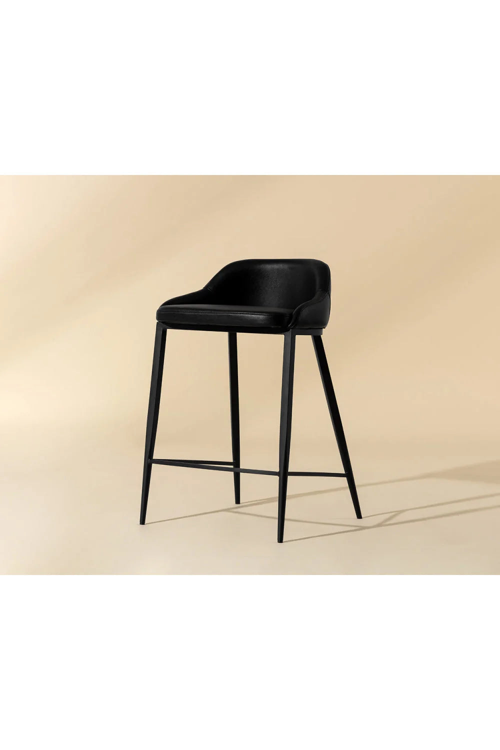 Luxury Upholstered Modern Leather Counter Stool European Style for Villa
