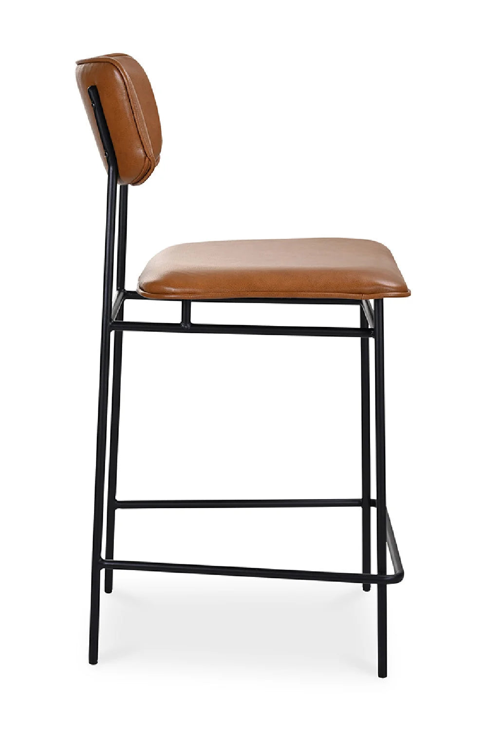 Luxury Upholstered Modern Leather Counter Stool European Style for Villa