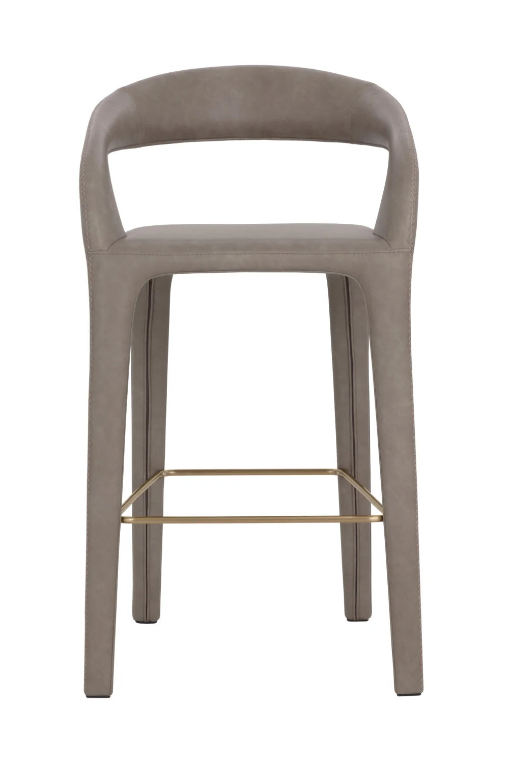 Luxury Upholstered Modern Leather Counter Stool European Style for Villa