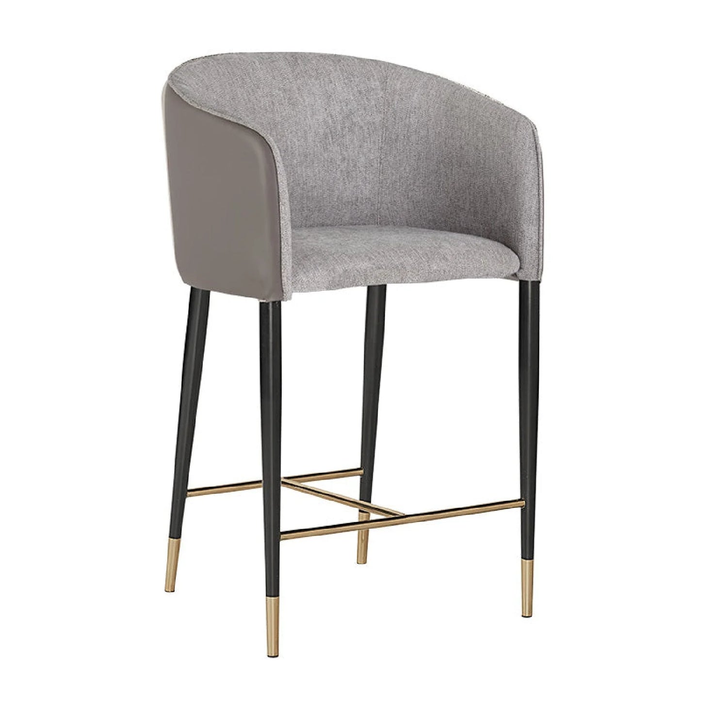 Luxury Upholstered Modern Leather Counter Stool European Style for Villa