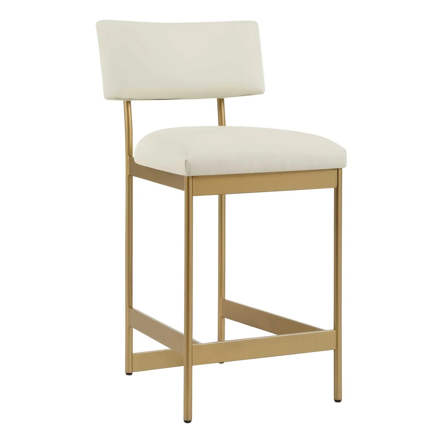 Luxury Upholstered Modern Leather Counter Stool European Style for Villa
