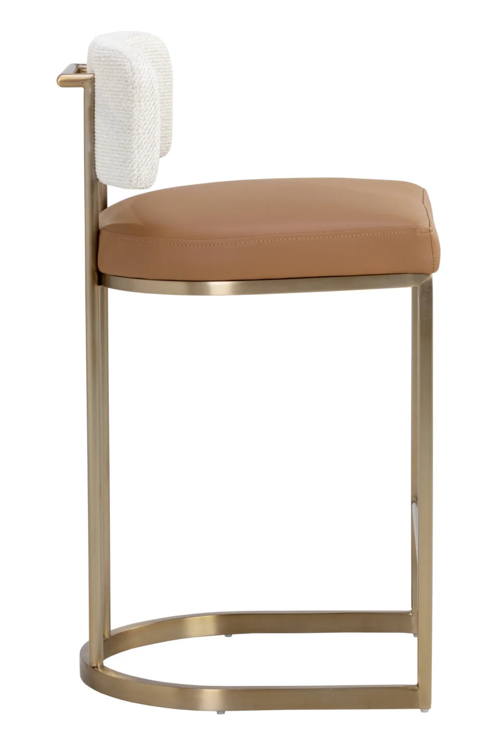 Luxury Upholstered Modern Leather Counter Stool European Style for Villa