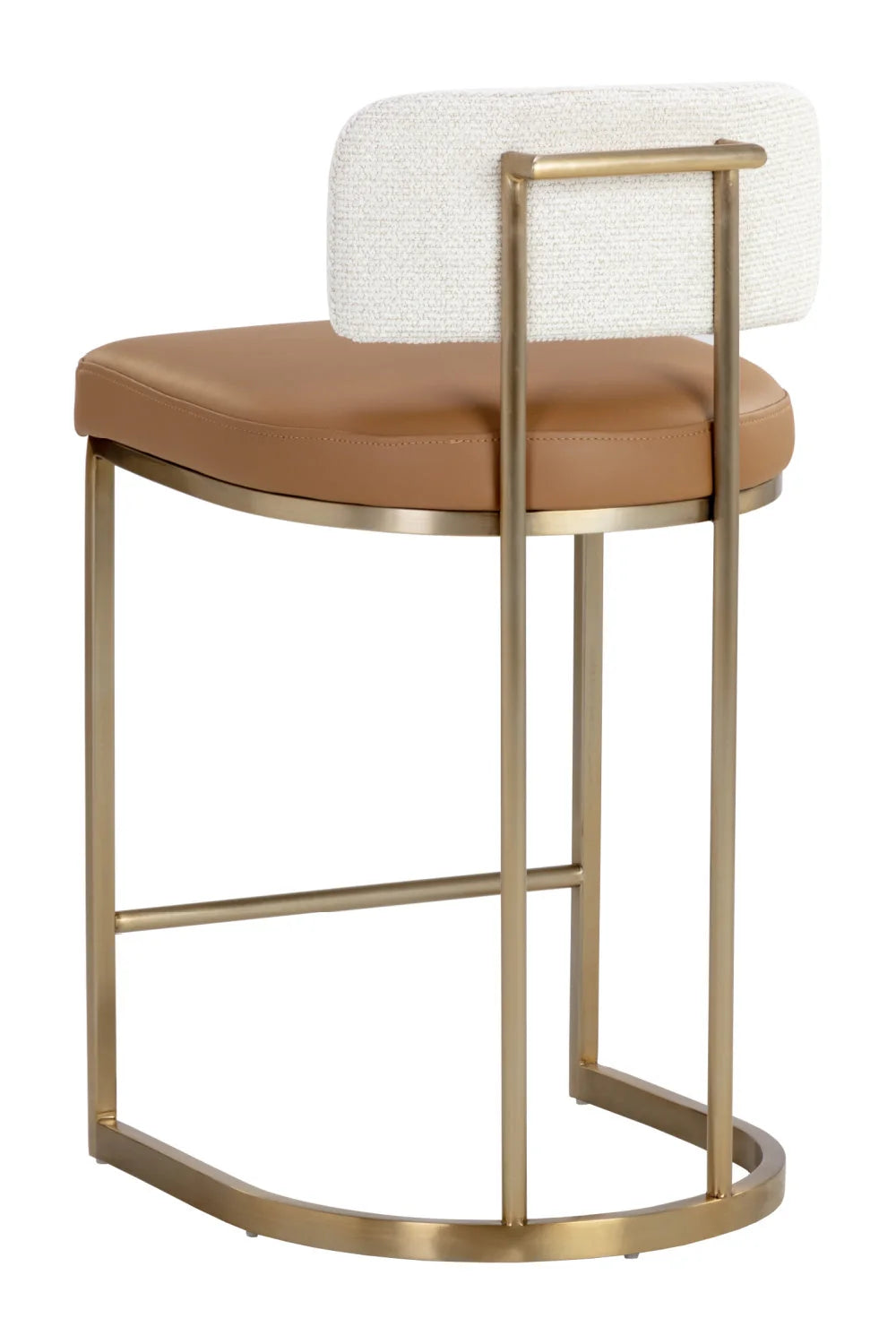 Luxury Upholstered Modern Leather Counter Stool European Style for Villa
