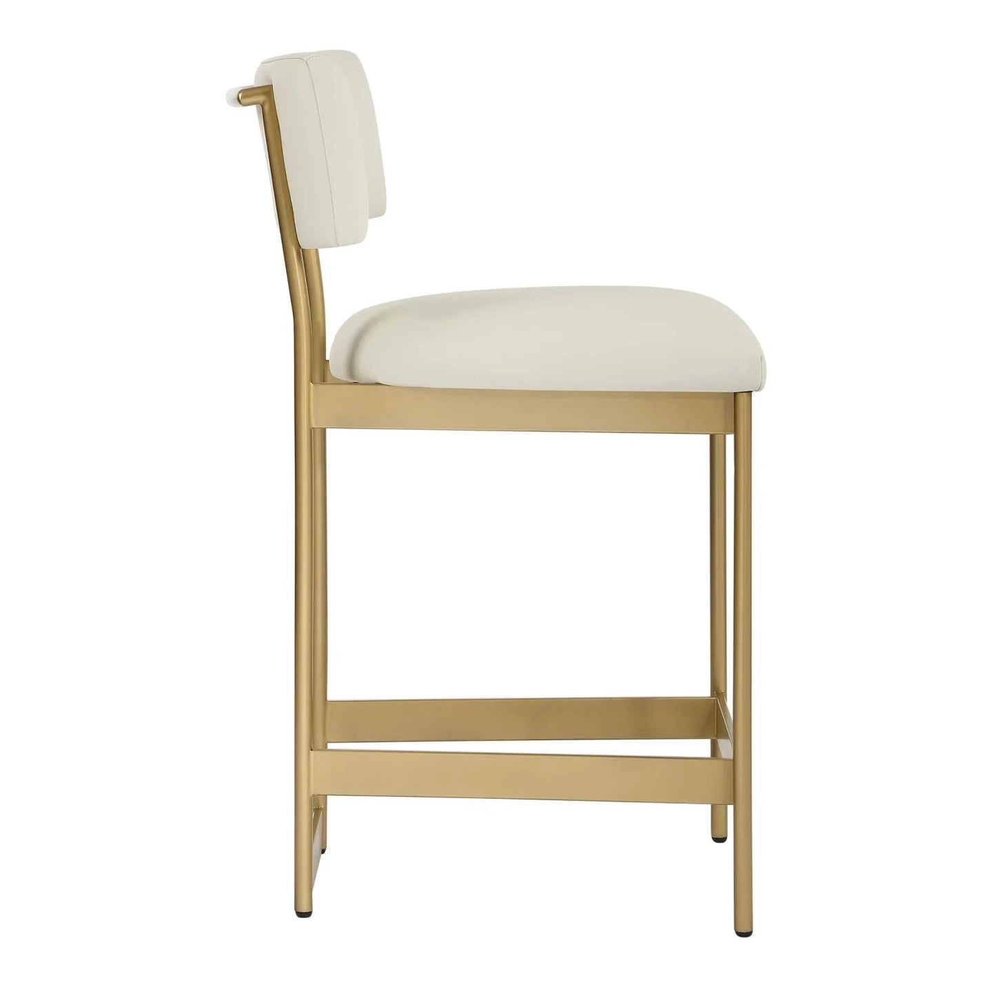 Luxury Upholstered Modern Leather Counter Stool European Style for Villa