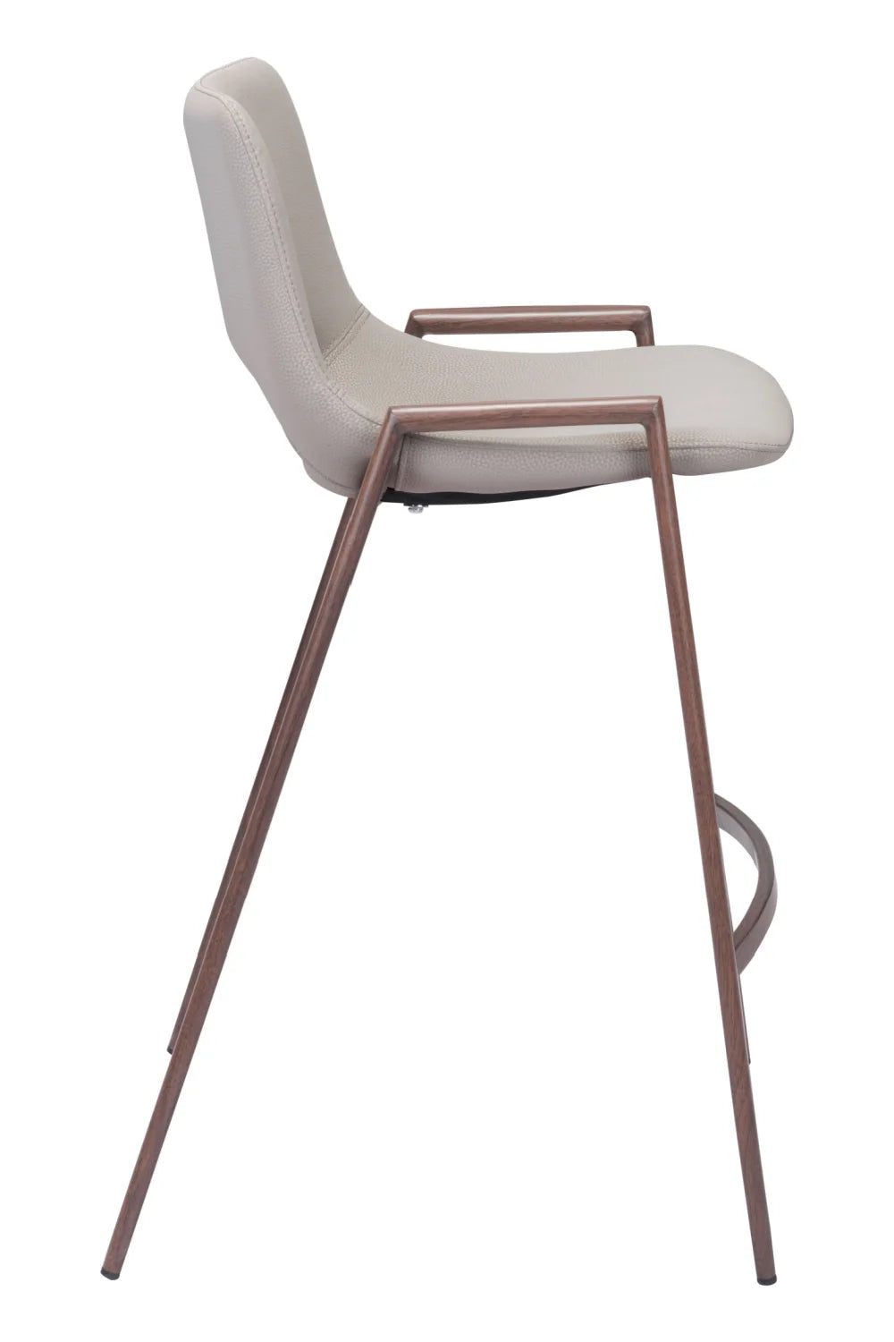 Luxury Upholstered Modern Leather Counter Stool European Style for Villa