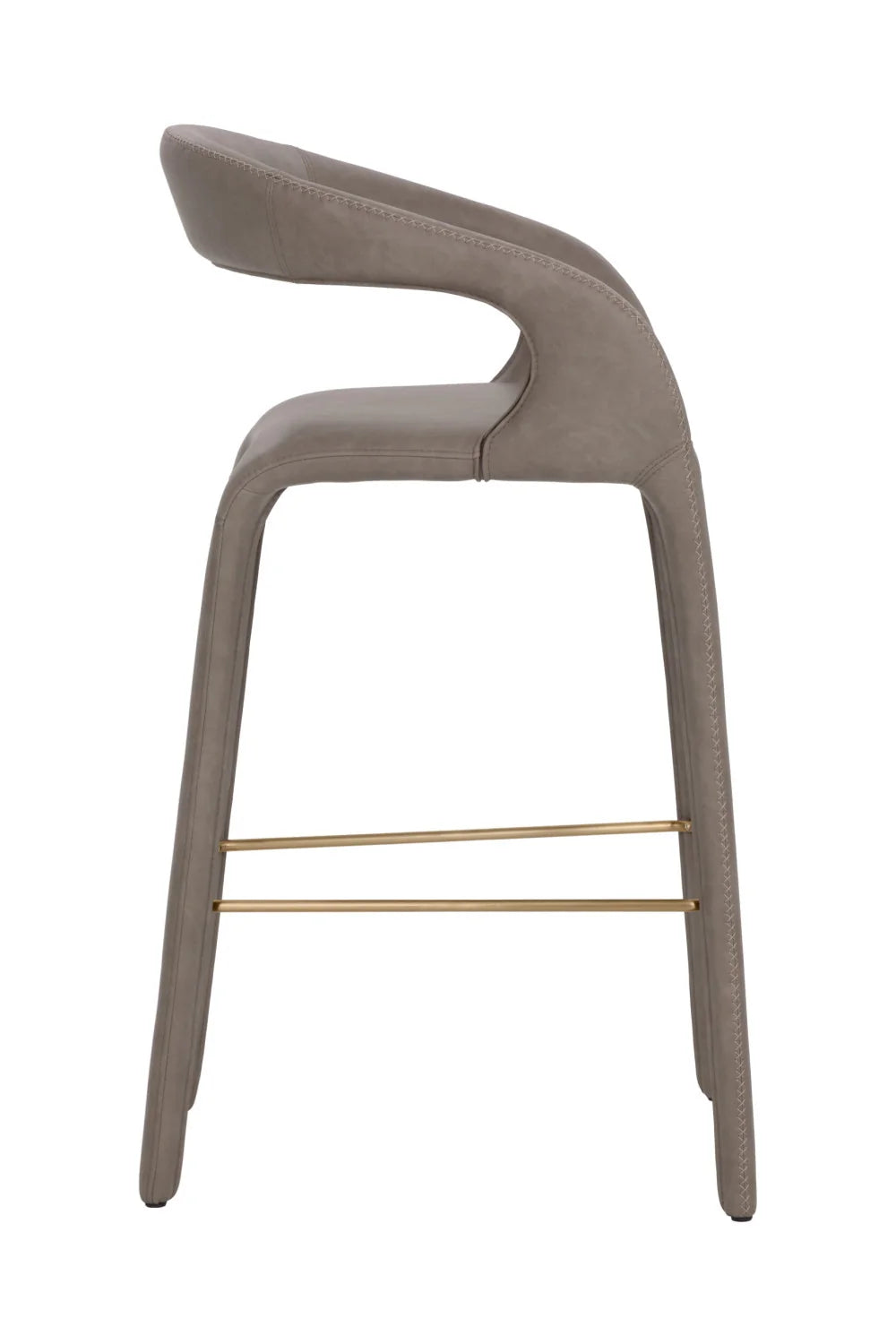 Luxury Upholstered Modern Leather Counter Stool European Style for Villa