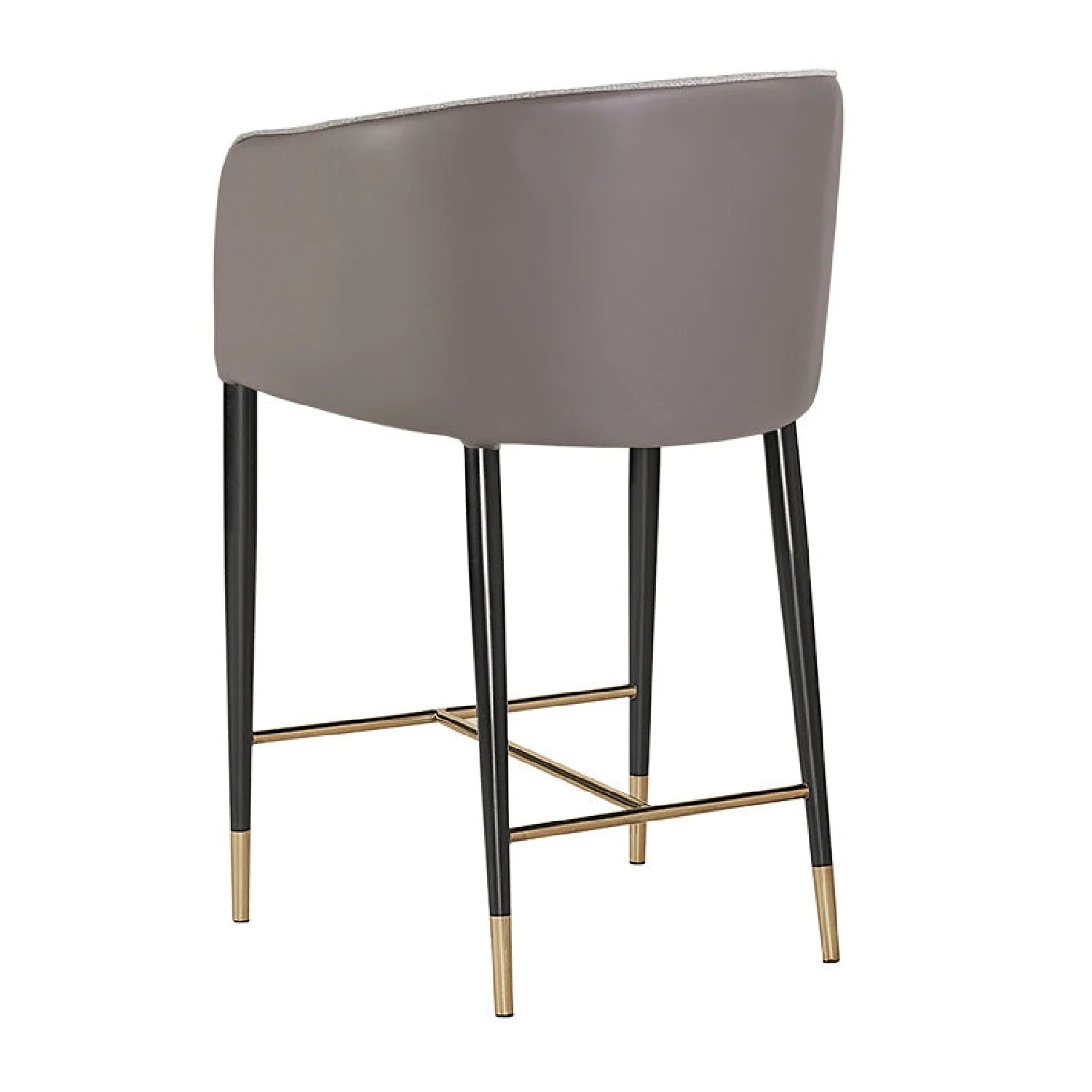 Luxury Upholstered Modern Leather Counter Stool European Style for Villa