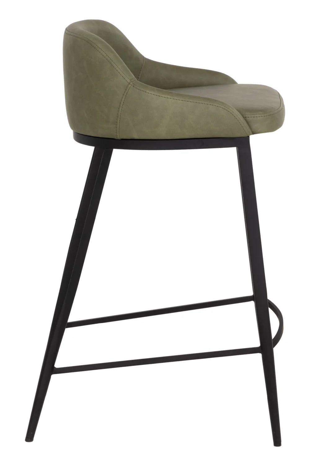 Luxury Upholstered Modern Leather Counter Stool European Style for Villa