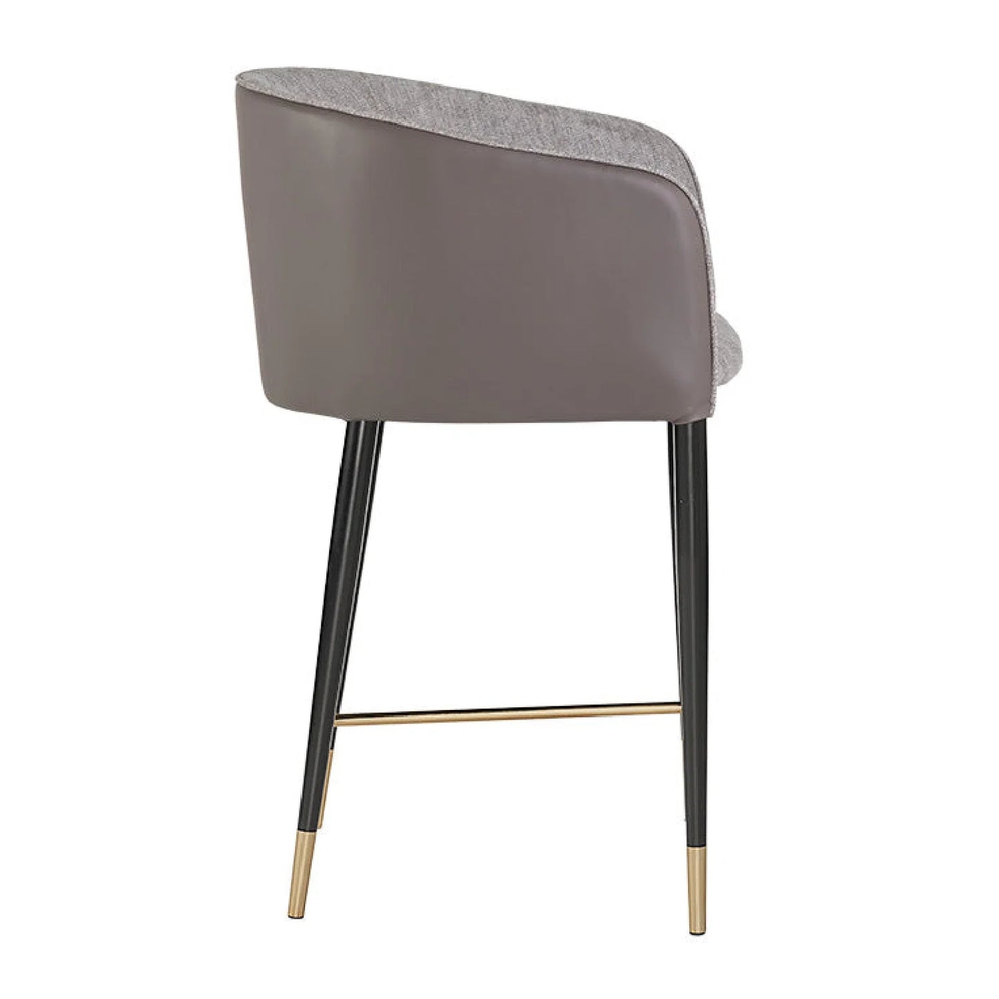 Luxury Upholstered Modern Leather Counter Stool European Style for Villa