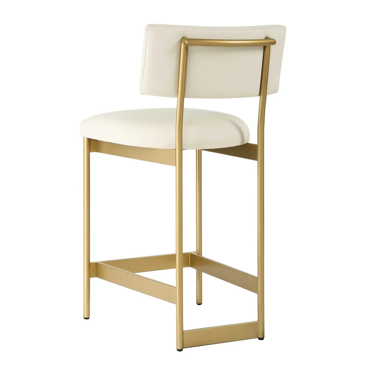 Luxury Upholstered Modern Leather Counter Stool European Style for Villa