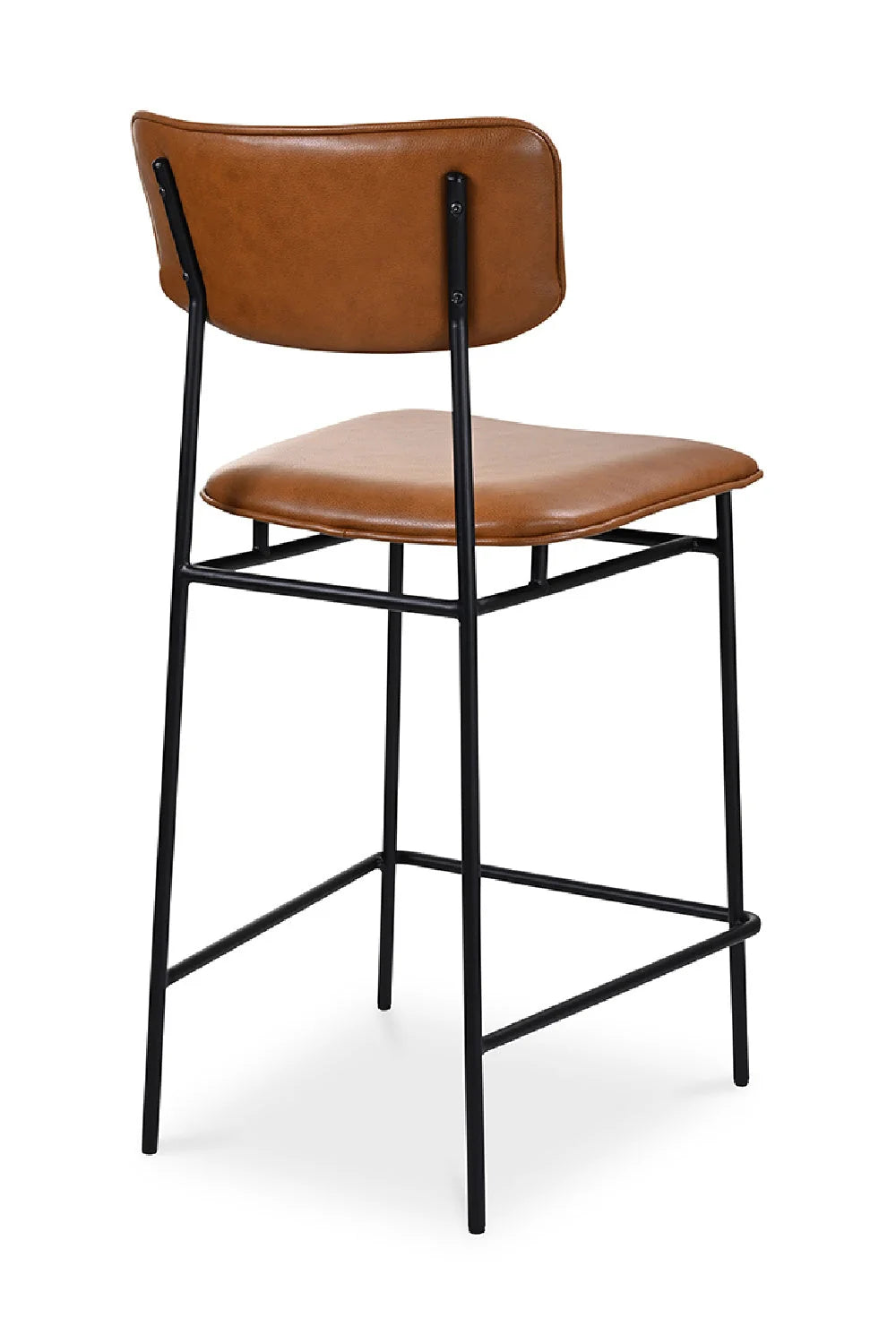 Luxury Upholstered Modern Leather Counter Stool European Style for Villa