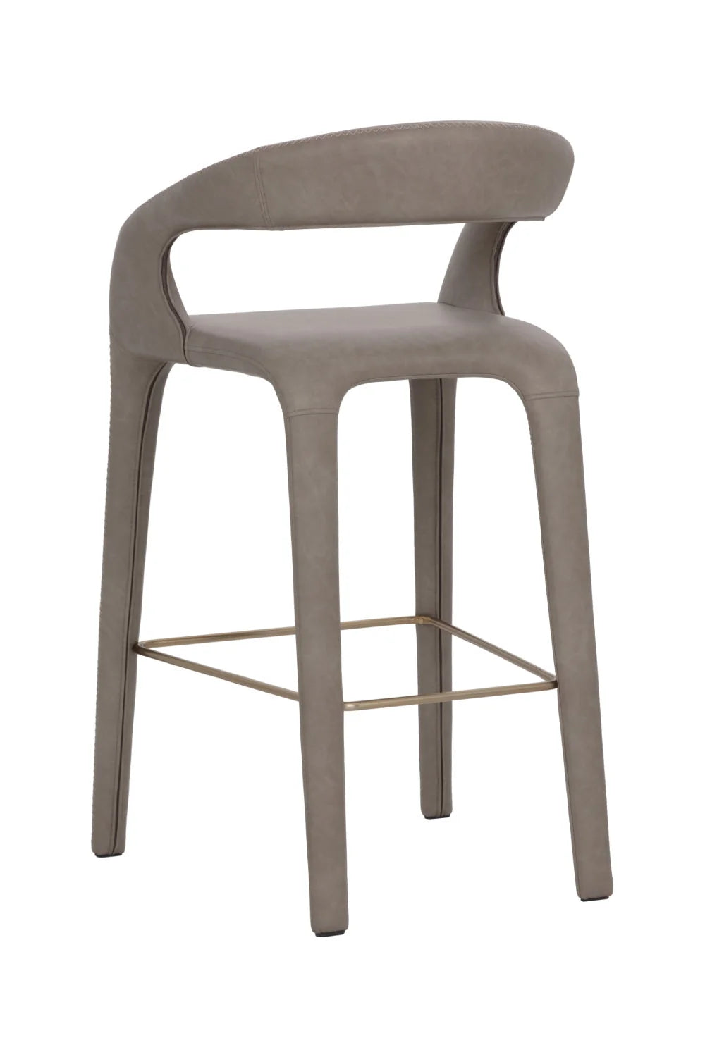 Luxury Upholstered Modern Leather Counter Stool European Style for Villa