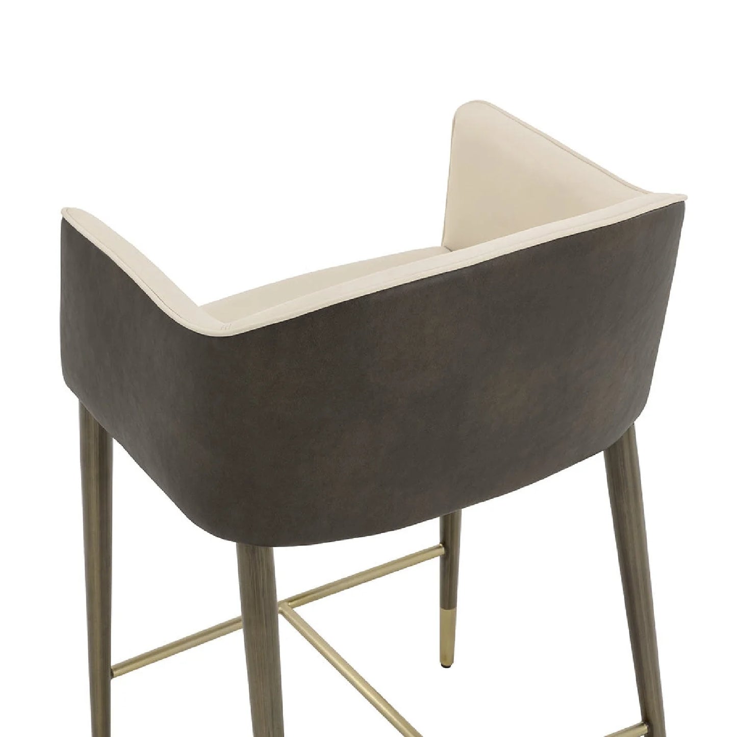 Luxury Upholstered Modern Leather Counter Stool European Style for Villa
