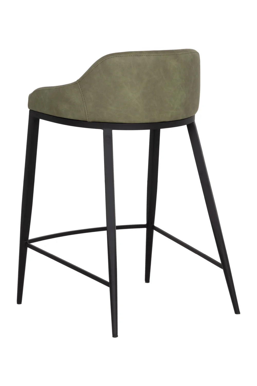 Luxury Upholstered Modern Leather Counter Stool European Style for Villa