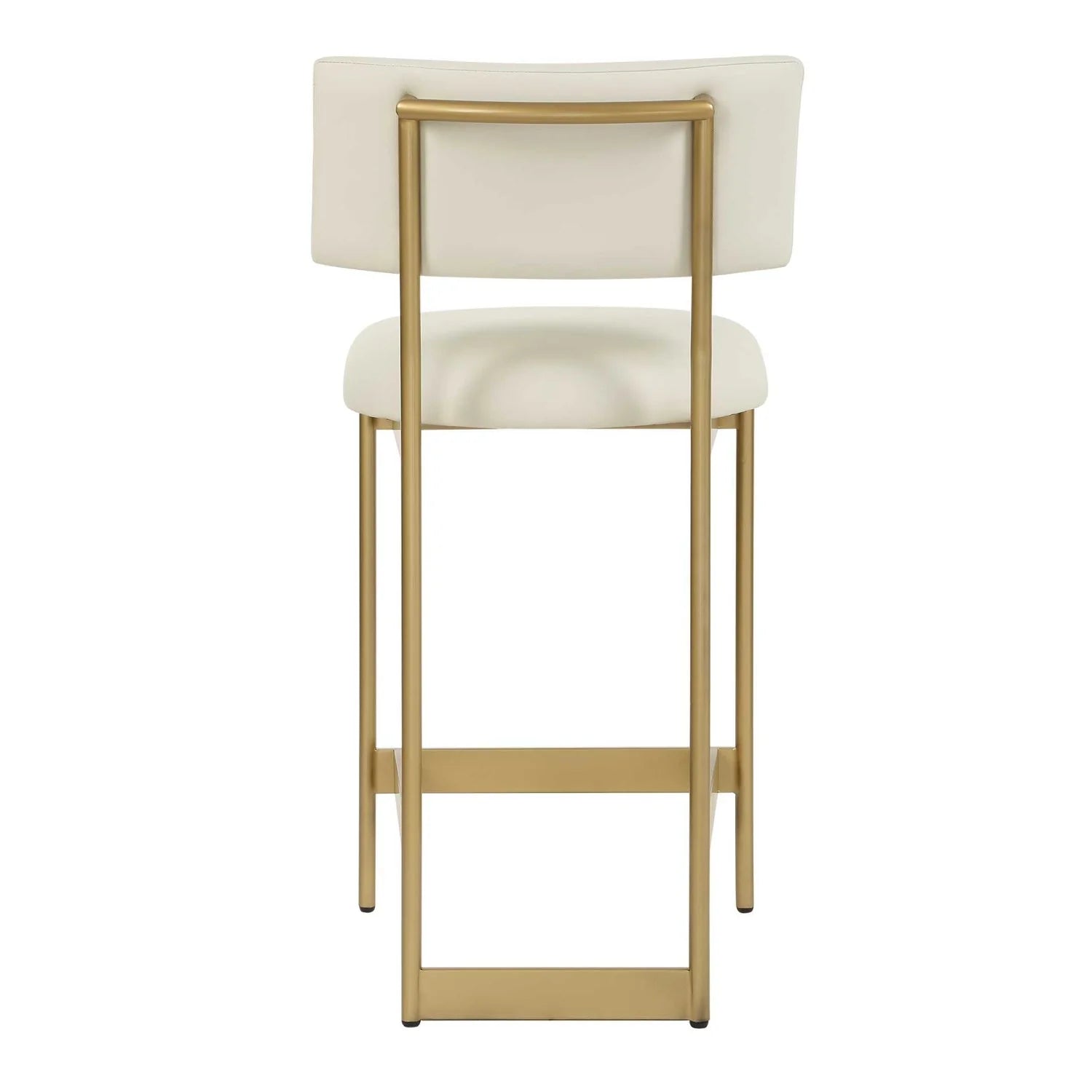 Luxury Upholstered Modern Leather Counter Stool European Style for Villa