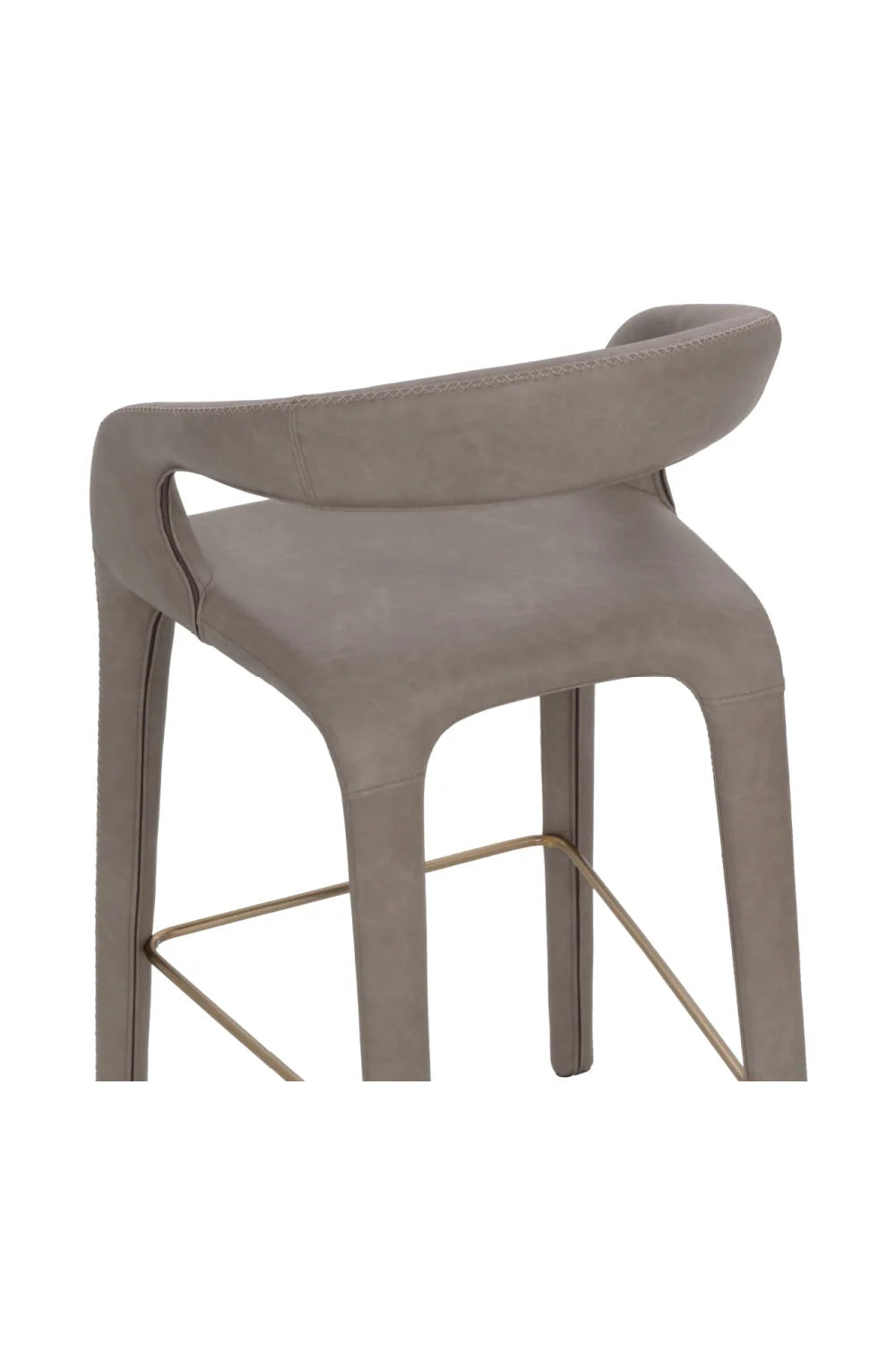 Luxury Upholstered Modern Leather Counter Stool European Style for Villa