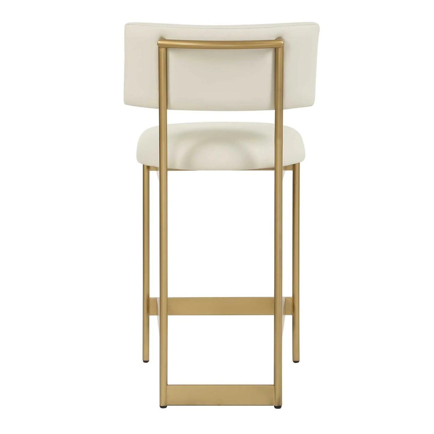 Luxury Upholstered Modern Leather Counter Stool European Style for Villa