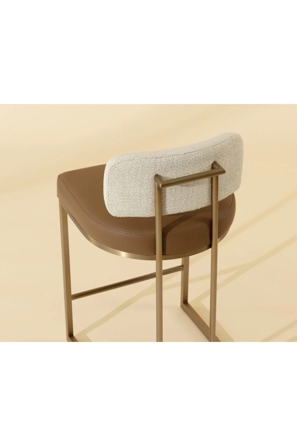 Luxury Upholstered Modern Leather Counter Stool European Style for Villa
