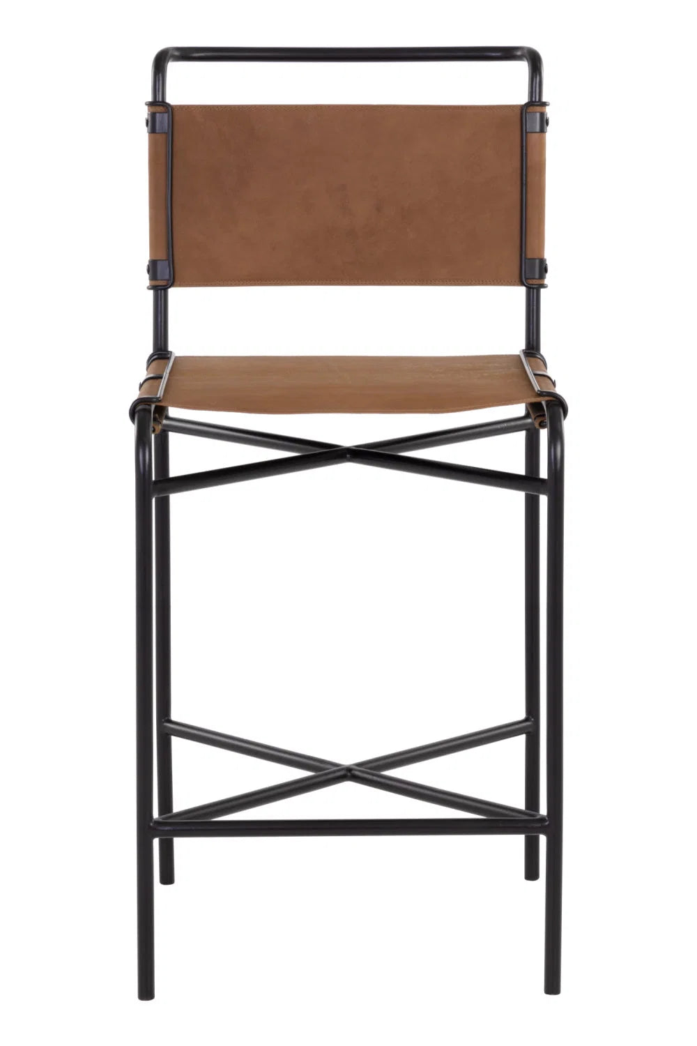 Luxury Upholstered Modern Leather Counter Stools European Style for Villa