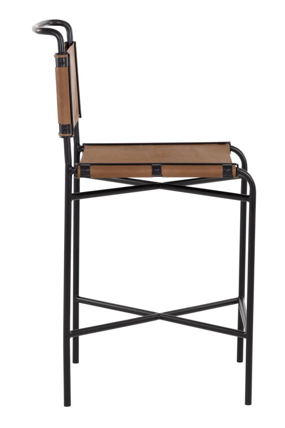 Luxury Upholstered Modern Leather Counter Stools European Style for Villa