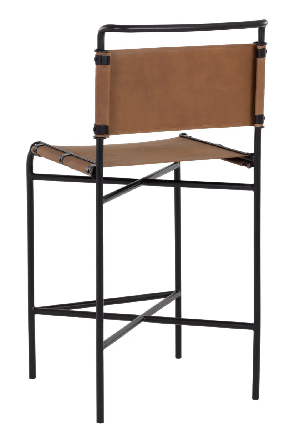 Luxury Upholstered Modern Leather Counter Stools European Style for Villa
